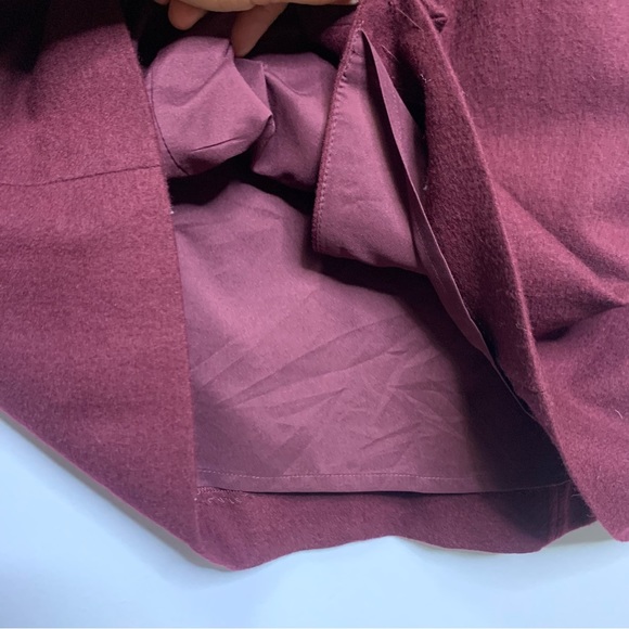 Hobbs London Burgundy Wool Long Sleeve V-Neck Midi Dress Size 14 NWOT! - Picture 8 of 11